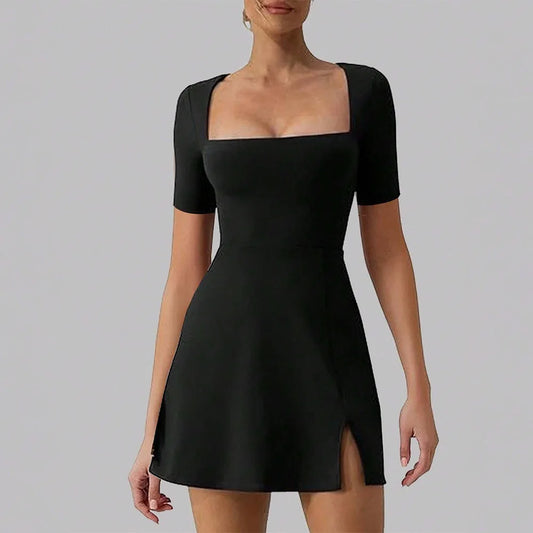 Stretch Fabric Fitted Mini Dress