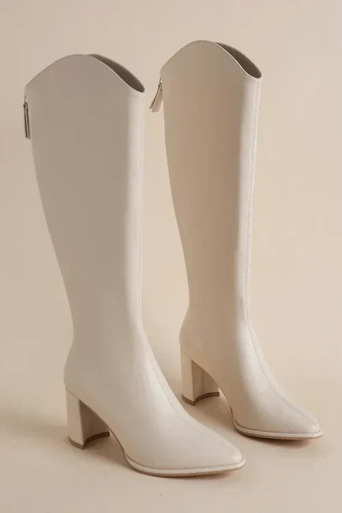 Women's pointed toe mid-calf boots