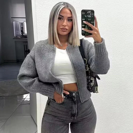 Knitted Fashionable Cardigan Sweater
