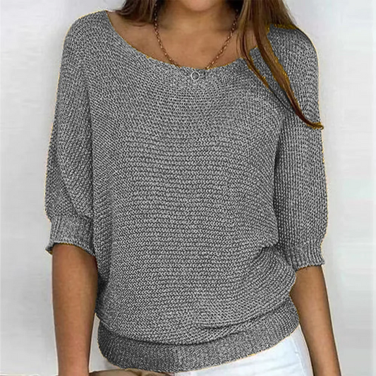 Puff Sleeve Relaxed Fit Knitted Top 
