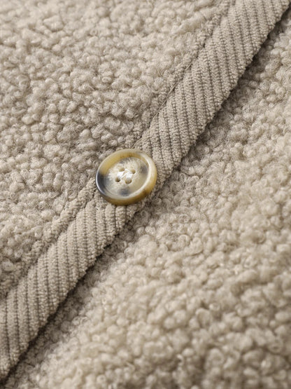Women's large size lamb wool jacket
