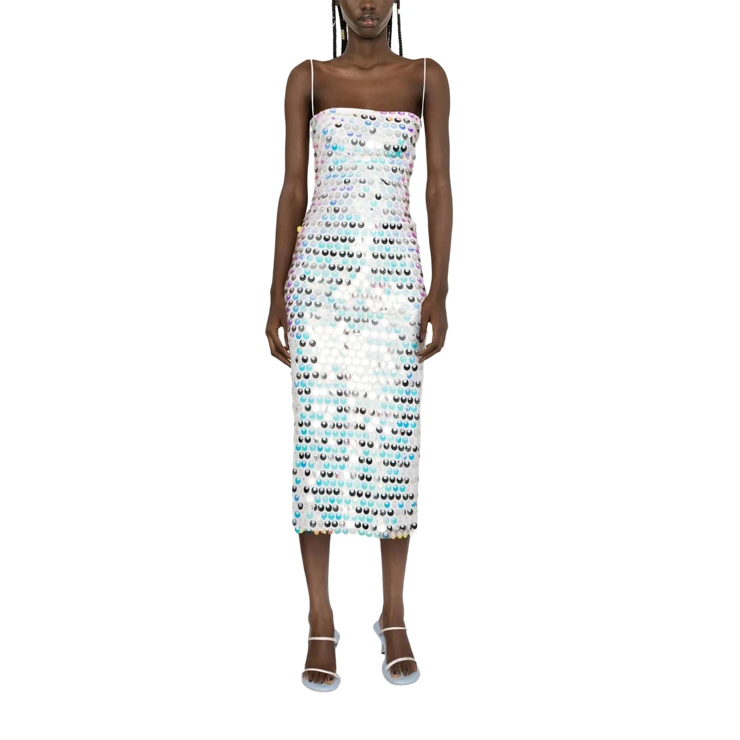 Trendy sleeveless party clubwear high-waist dress for women