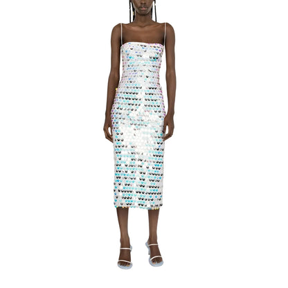 Trendy sleeveless party clubwear high-waist dress for women