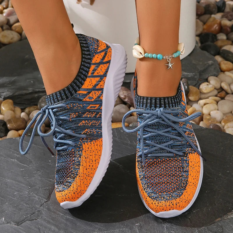 Breathable Cushioned Slip-On Knit Sneakers