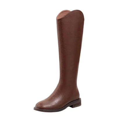 Women's knee-high faux leather boots