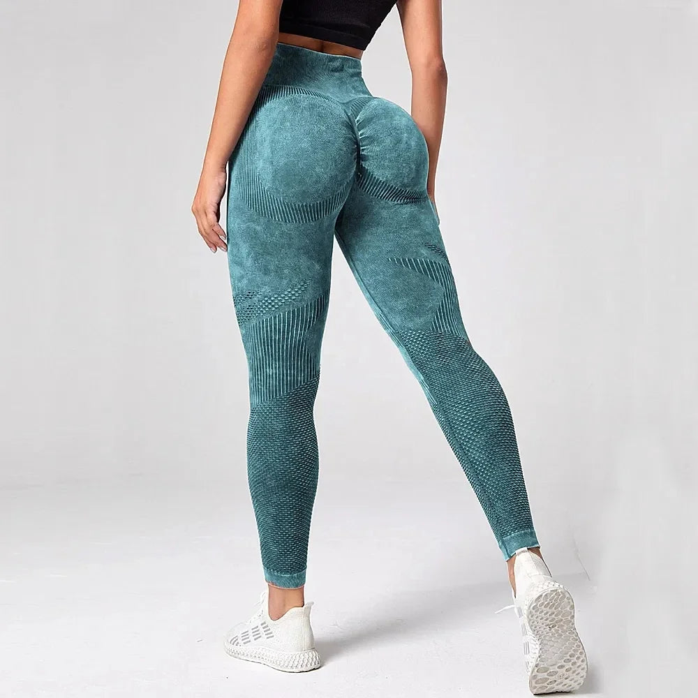 High waist push up seamless fitness leggings