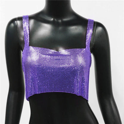 Stylish see-through camisole cropped top for women