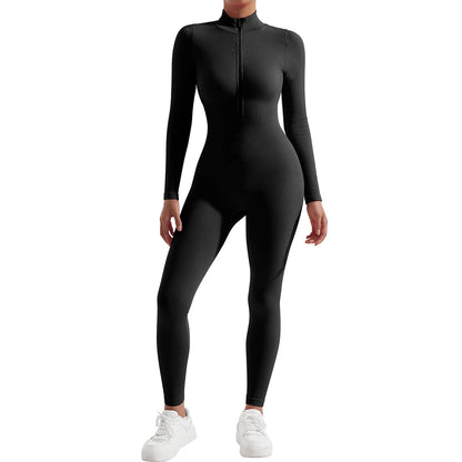 Women's long-sleeve bodycon jumpsuit