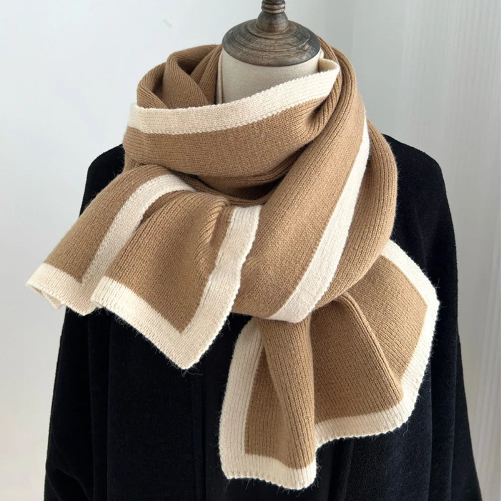 Isla Oversized Scarf | Striped Long Bordered Scarf