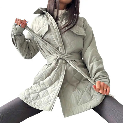 Women's vintage oversized hooded single-breasted mid-length coat with pockets