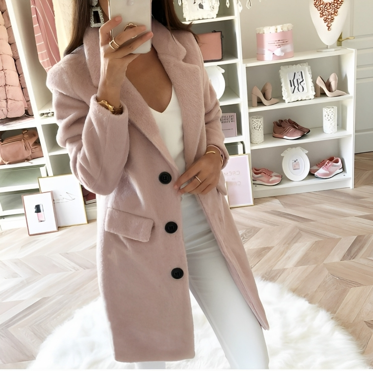Cozy Winter Lapel Front Pocket Jacket