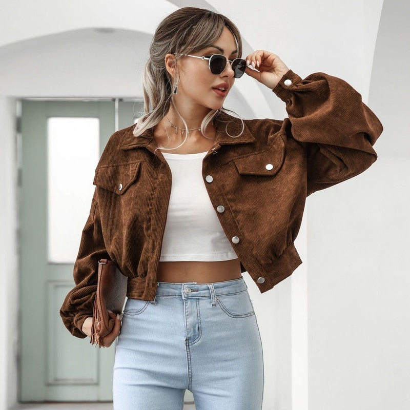 Stylish Corduroy Jacket for Women