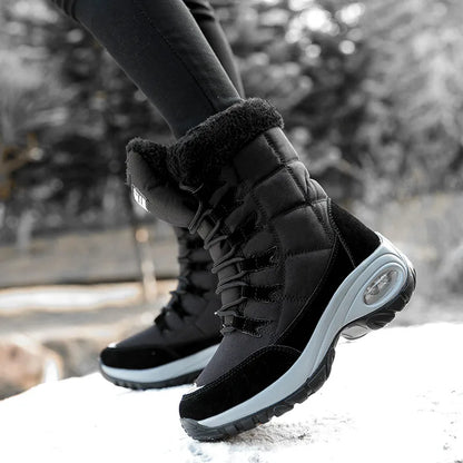 Women's winter mid-calf waterproof snow boots