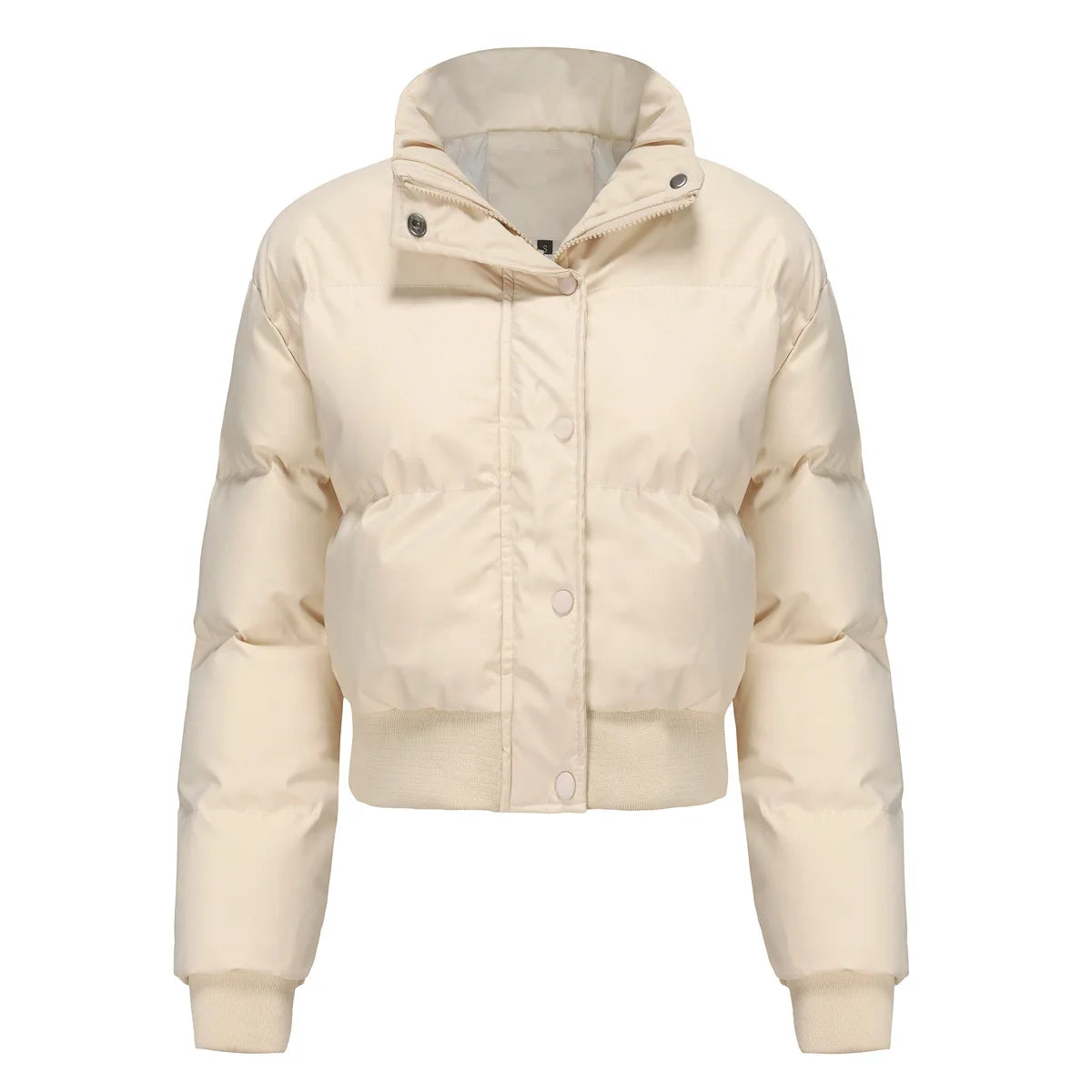 Women's winter crop puffer jacket