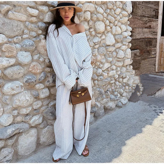 Striped Printed Matching Set