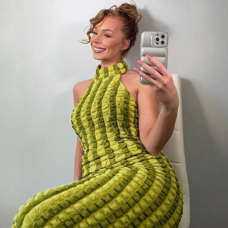 Women's Sleeveless High Neck Dress