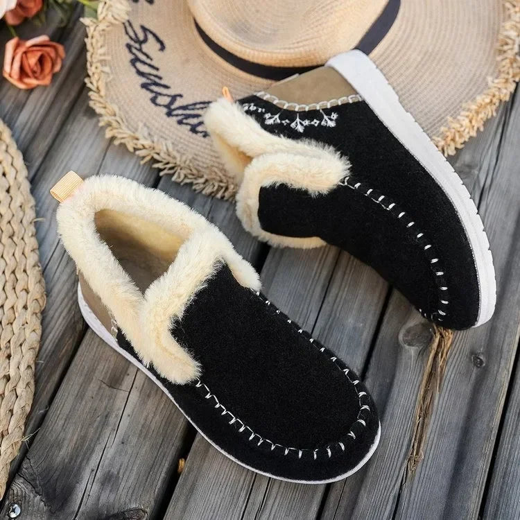 Faux Fur Lined Casual Ankle Boots 