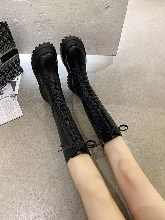 Thick-Soled Rider Boots