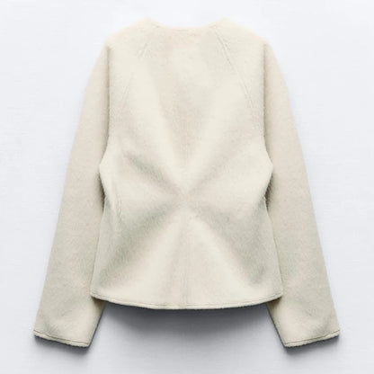 Women's off-white V-neck top with versatile straps