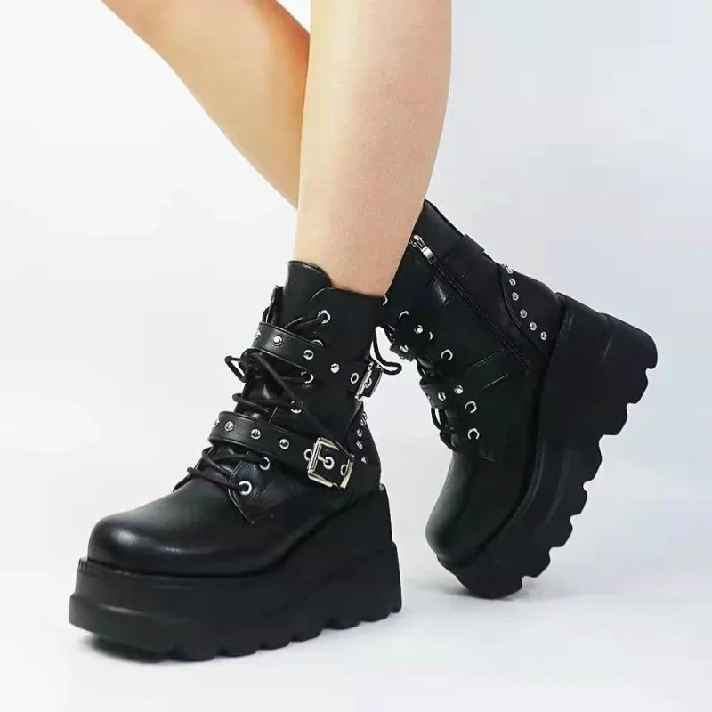 Women's effortless gothic elegance ankle boots