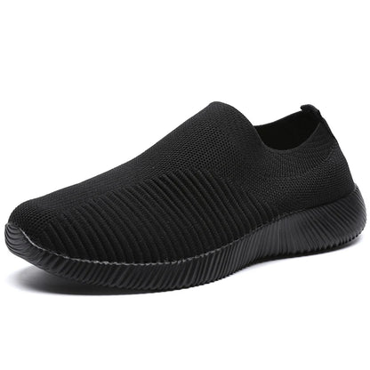 Women's Slip-On Sneakers - Breathable Knit - Lightweight Cushioned Sole - Casual Wear