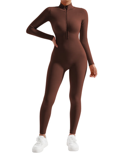 Women's long-sleeve bodycon jumpsuit