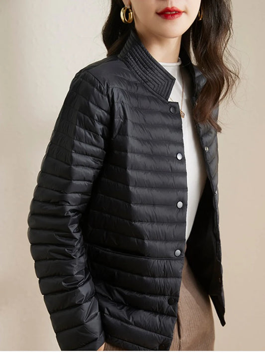 Lightweight Autumn Down Puffer Short Jacket