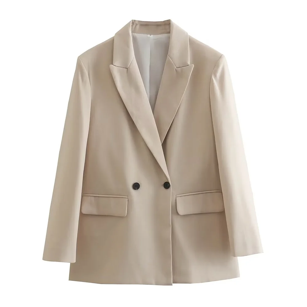 Women’s Blazer – Double-Breasted – Tailored Fit – Notch Lapel – Flap Pockets