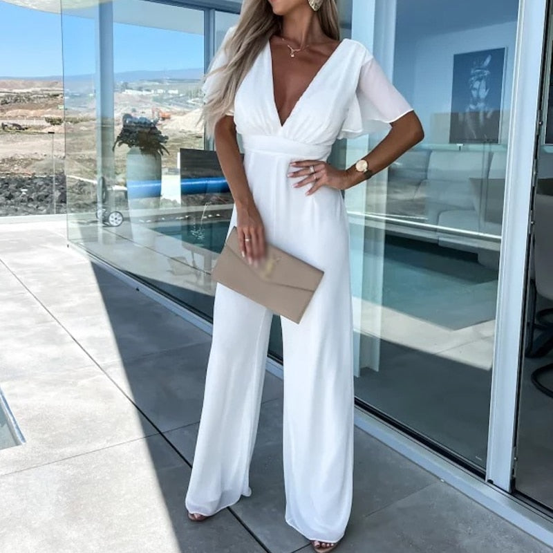 Elvi - Elegant Jumpsuit With Wide Legs