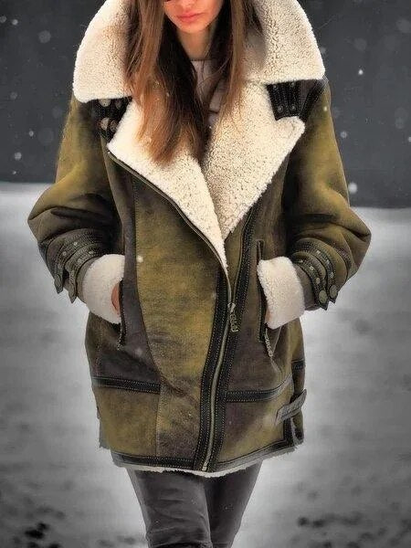 Sherpa Lined Suede Jacket