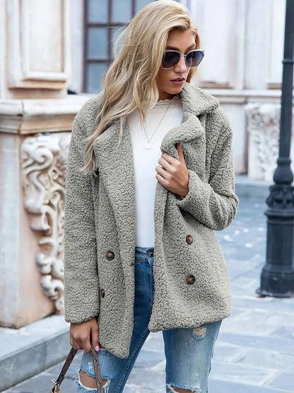 Women's oversized teddy coat