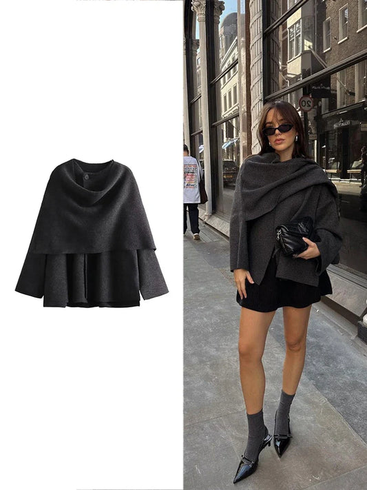 Stylish Shawl Collar Coat