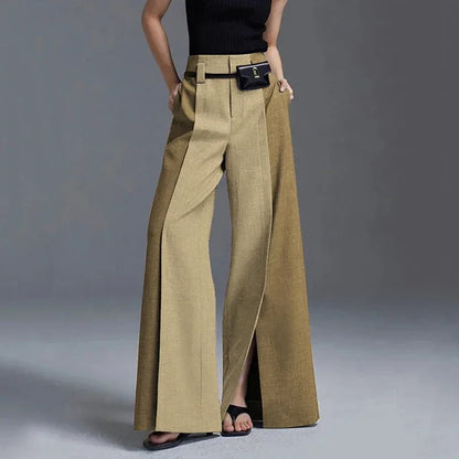 Flora High-Waisted Wide-Leg Pants | Relaxed Fit Belted Pants