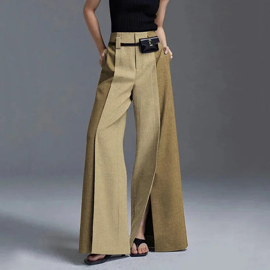 Flora High-Waisted Wide-Leg Pants | Relaxed Fit Belted Pants