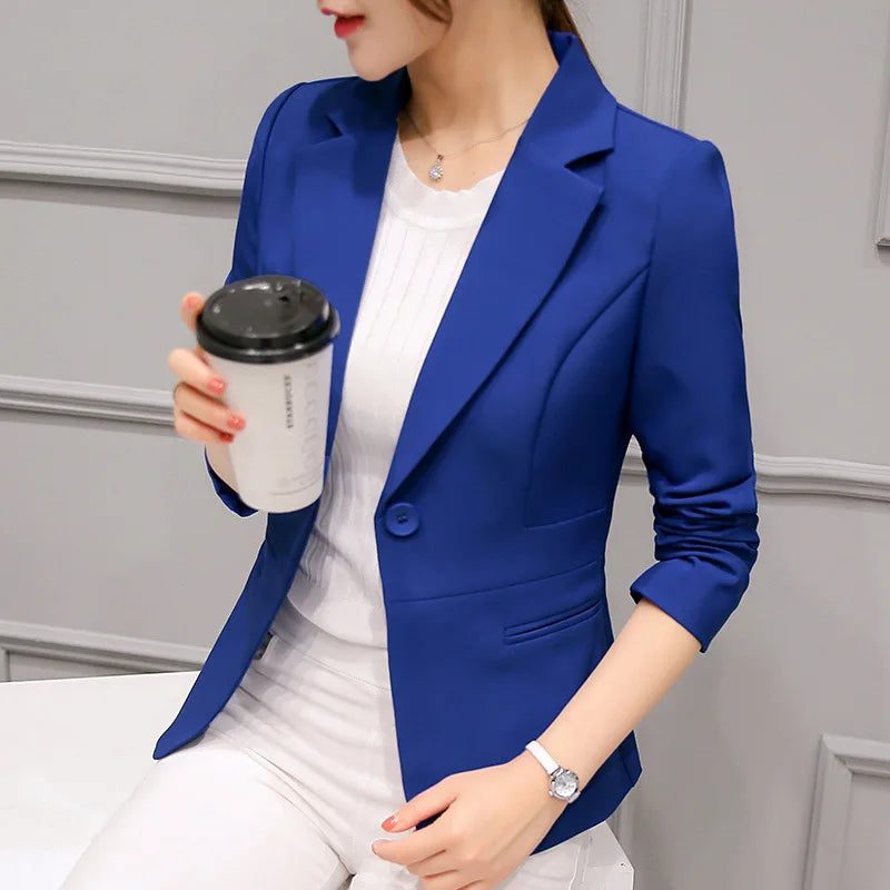 Women's slim fit spring suit jacket