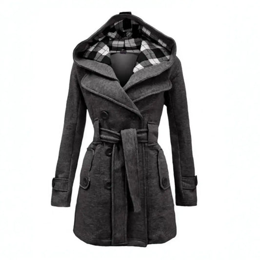 Plaid Woolen Overcoat
