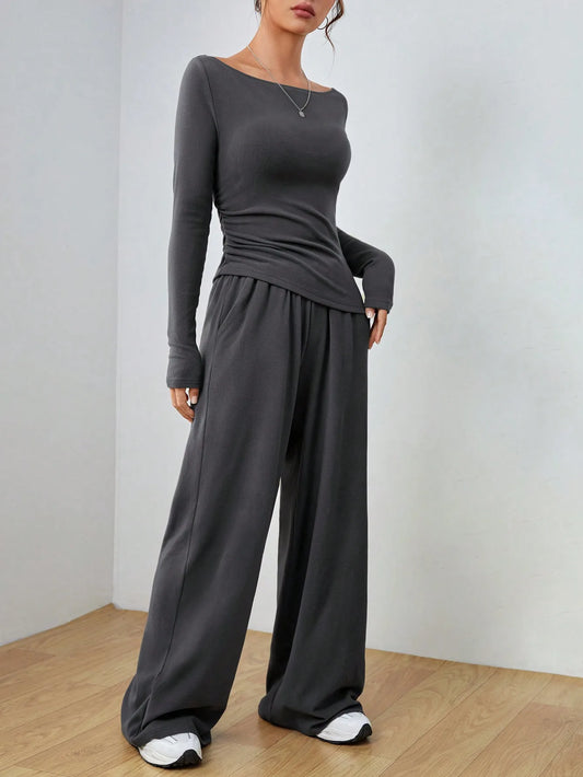 Flared Two-Piece Tracksuit Sets