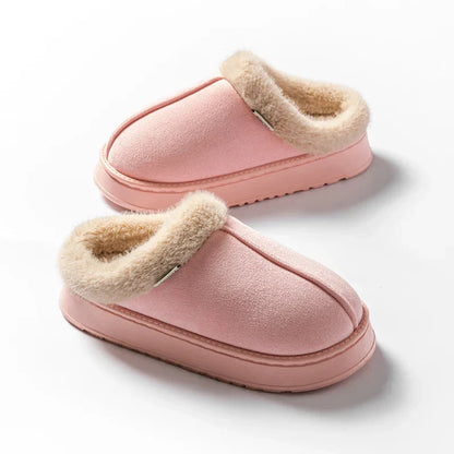 Olivia Comfort Fit Mule Slippers | Slip-On Fur Trim Mule Slippers