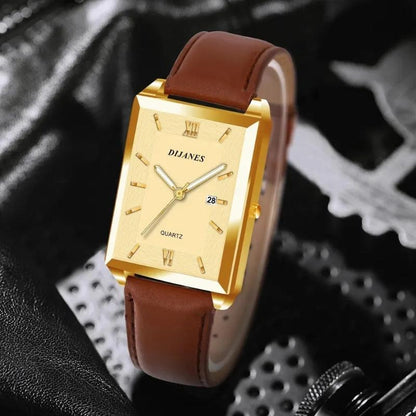 Theodore Rectangular Wrist Watch | Solid Roman Numerals Wrist Watch