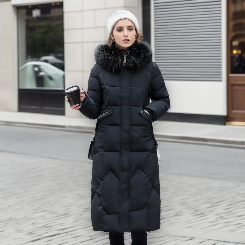 Women's winter parka overcoat