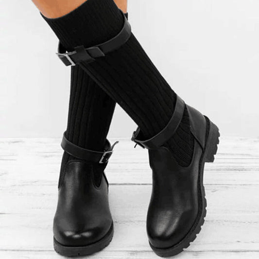 Wool Leather Boots