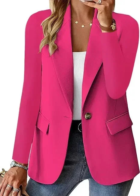 Elegant women's slim long sleeve blazer