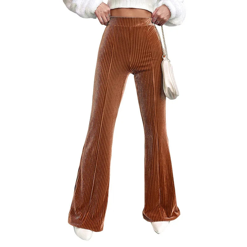 High-Waisted Corduroy Flare Pants