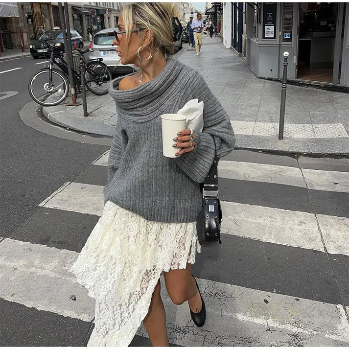 Off-Shoulder Cozy Sweater