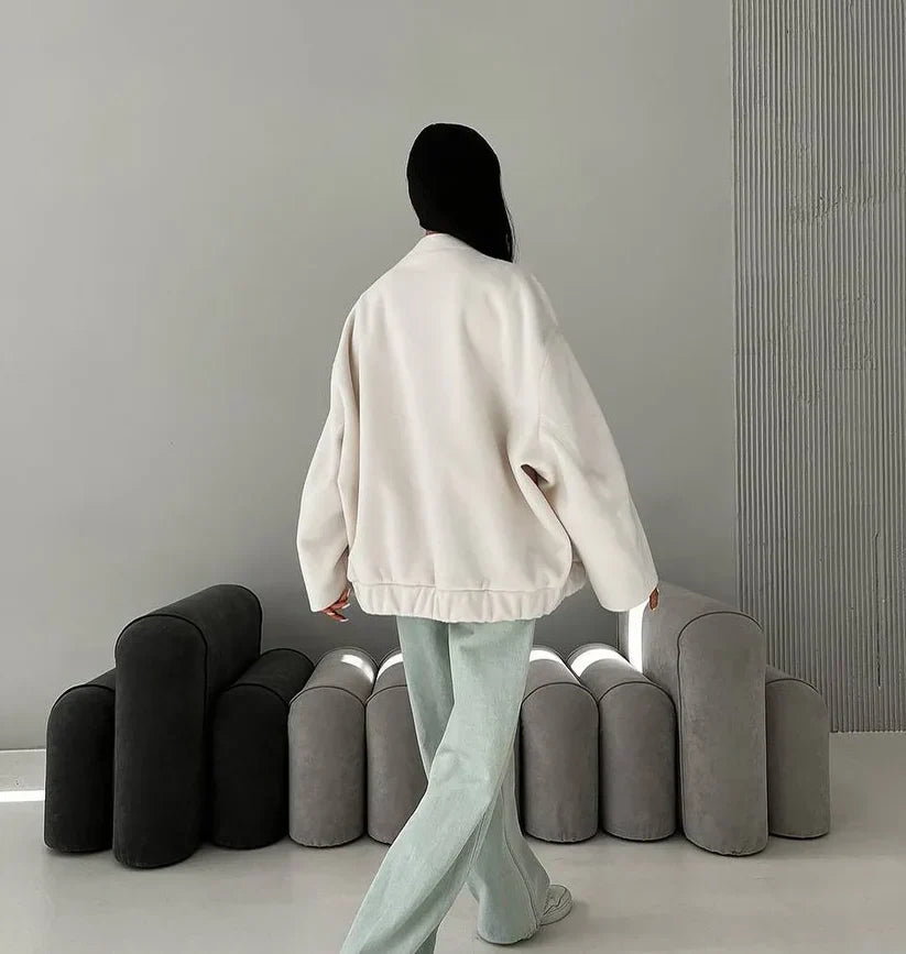 Loose bomber jacket for women