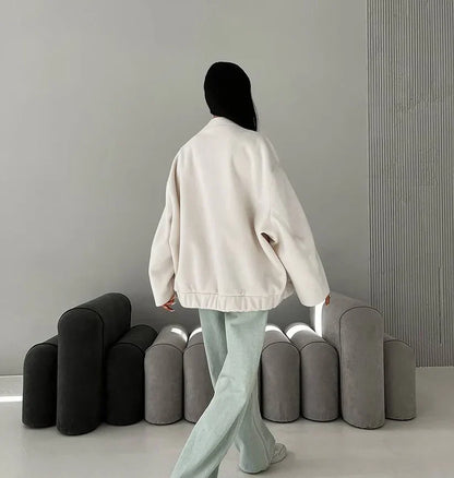 Loose bomber jacket for women