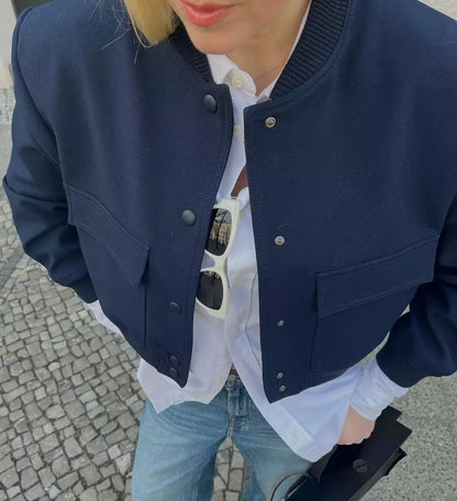 Women's french style autumn pilot jacket