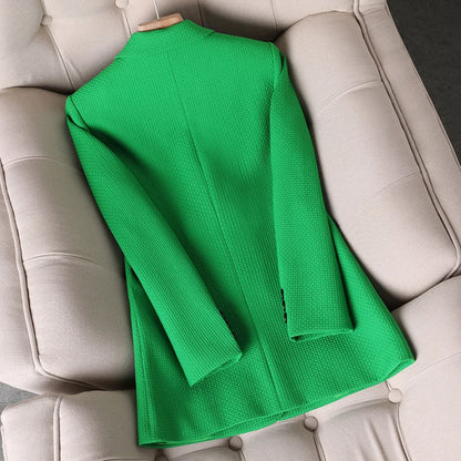 Women's formal plaid blazer for autumn winter