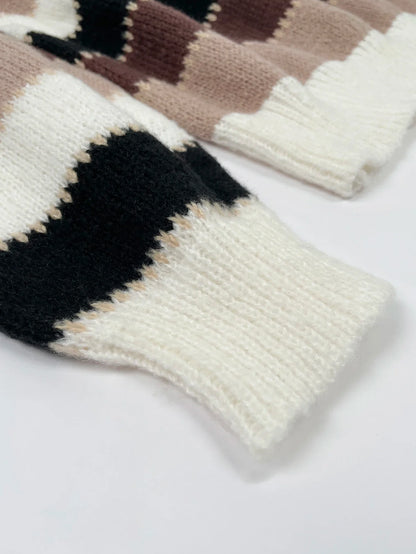 Women's loose fit striped sweater