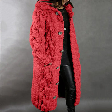 Women's casual loose knitted long cardigan